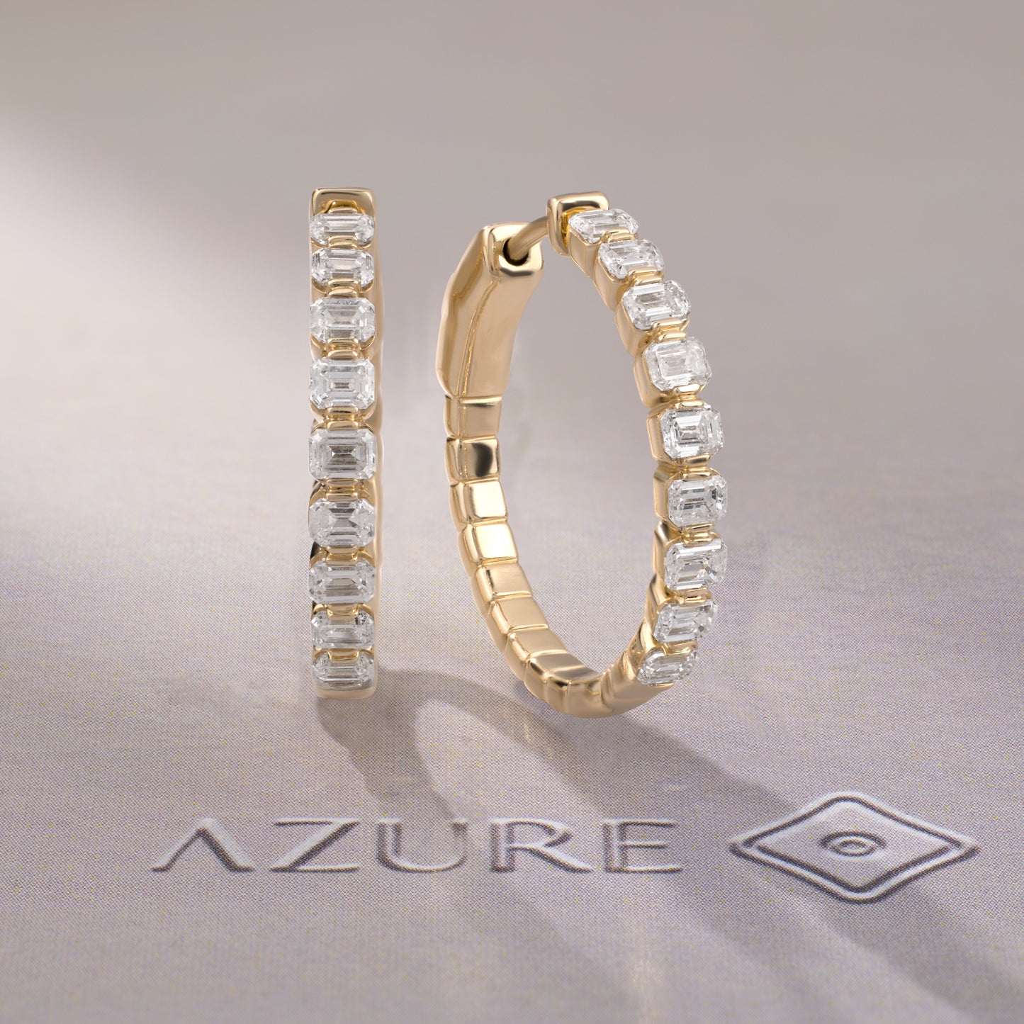 Emerald-Cut Diamond Earrings