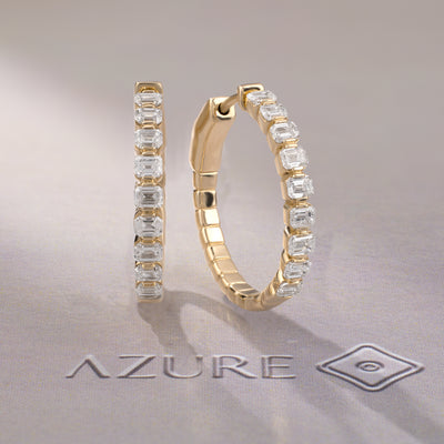 Emerald-Cut Diamond Earrings