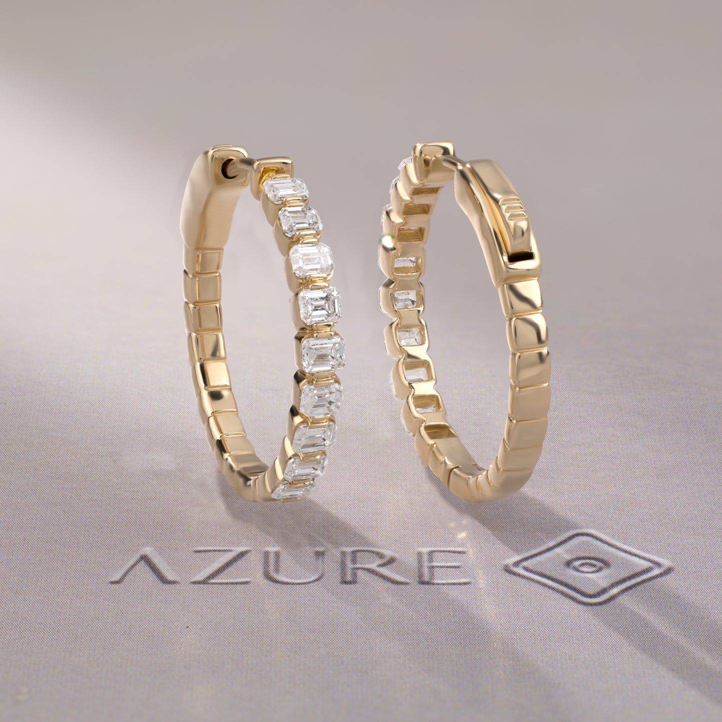 Emerald-Cut Diamond Earrings