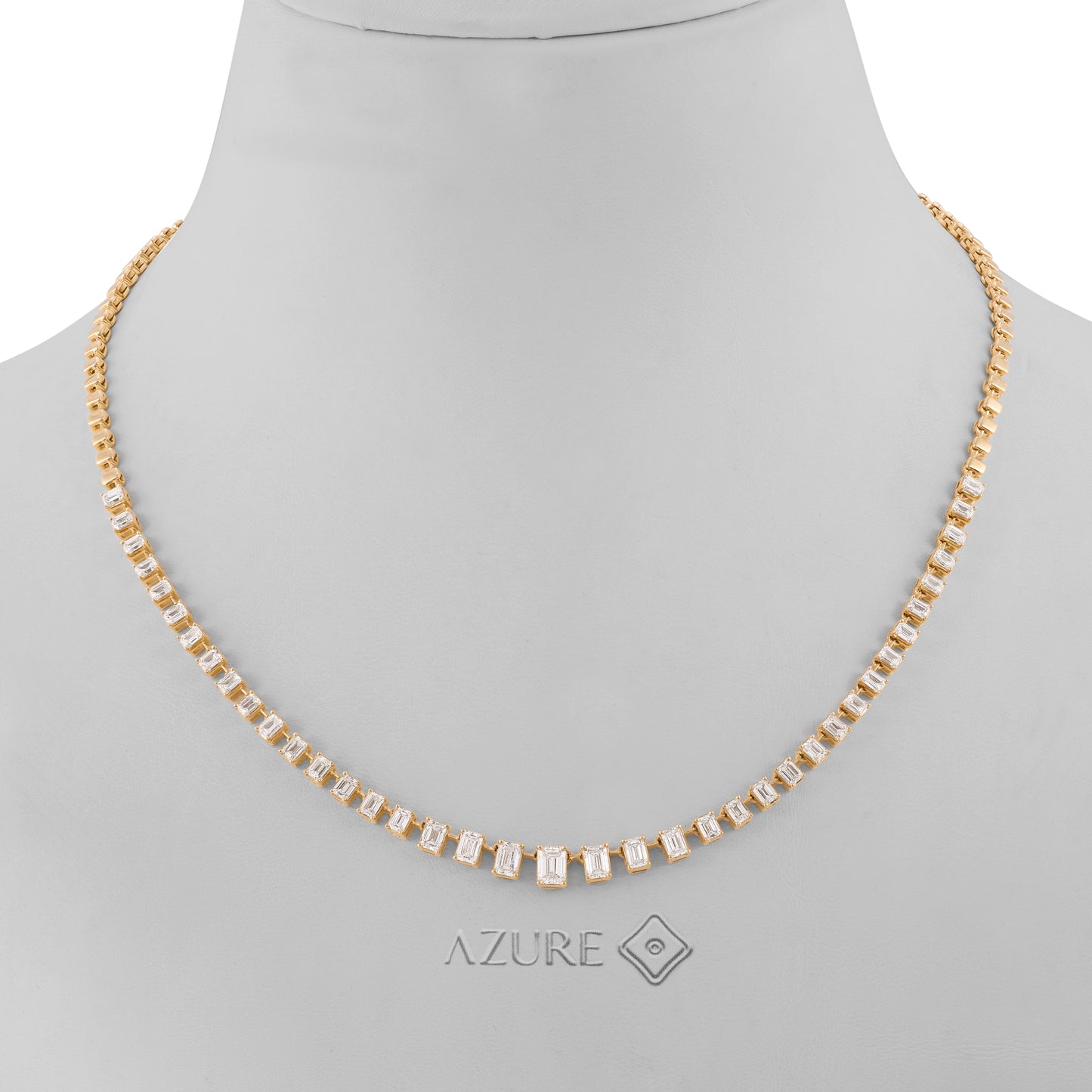 Emerald-Cut Diamond Necklace