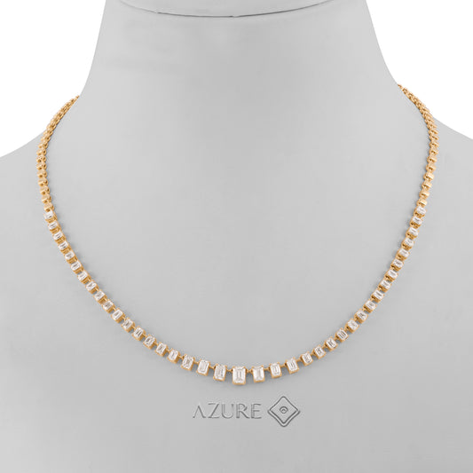 Emerald-Cut Diamond Necklace