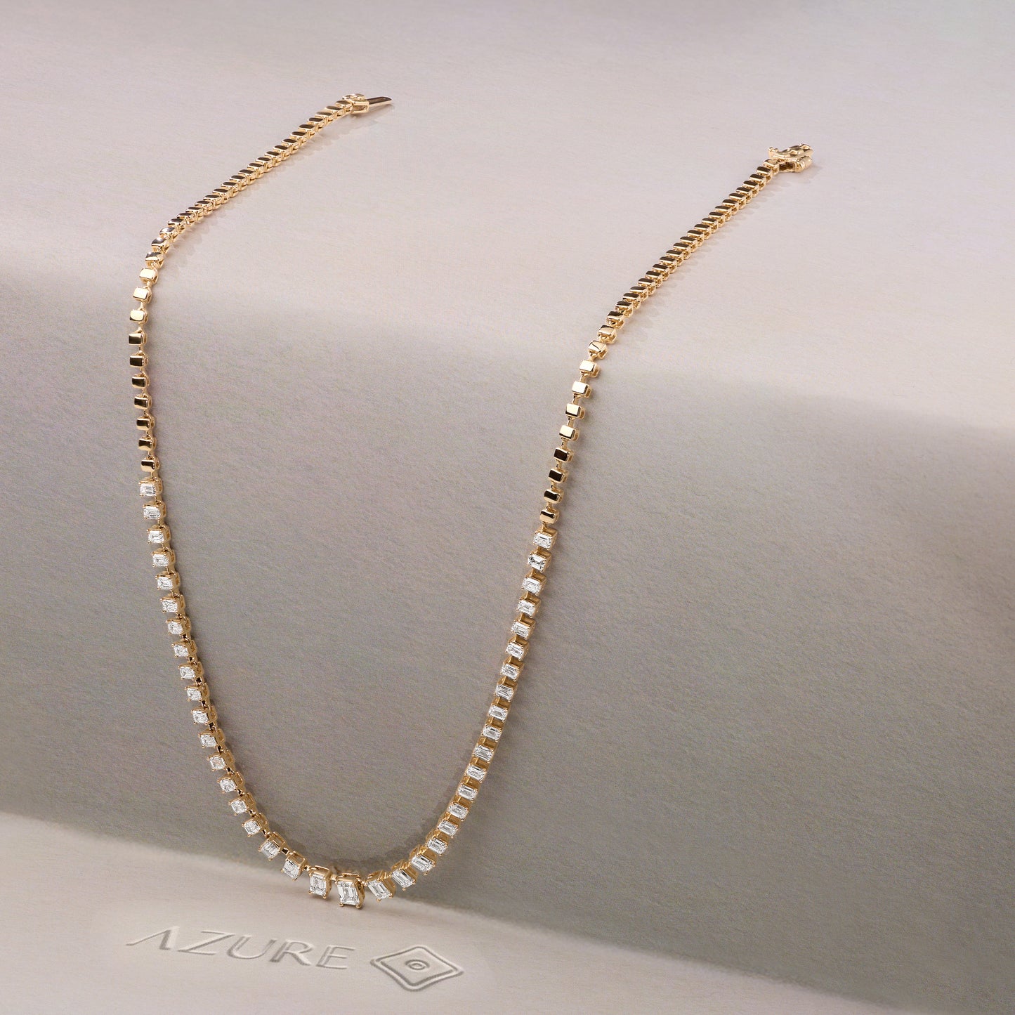 Emerald-Cut Diamond Necklace