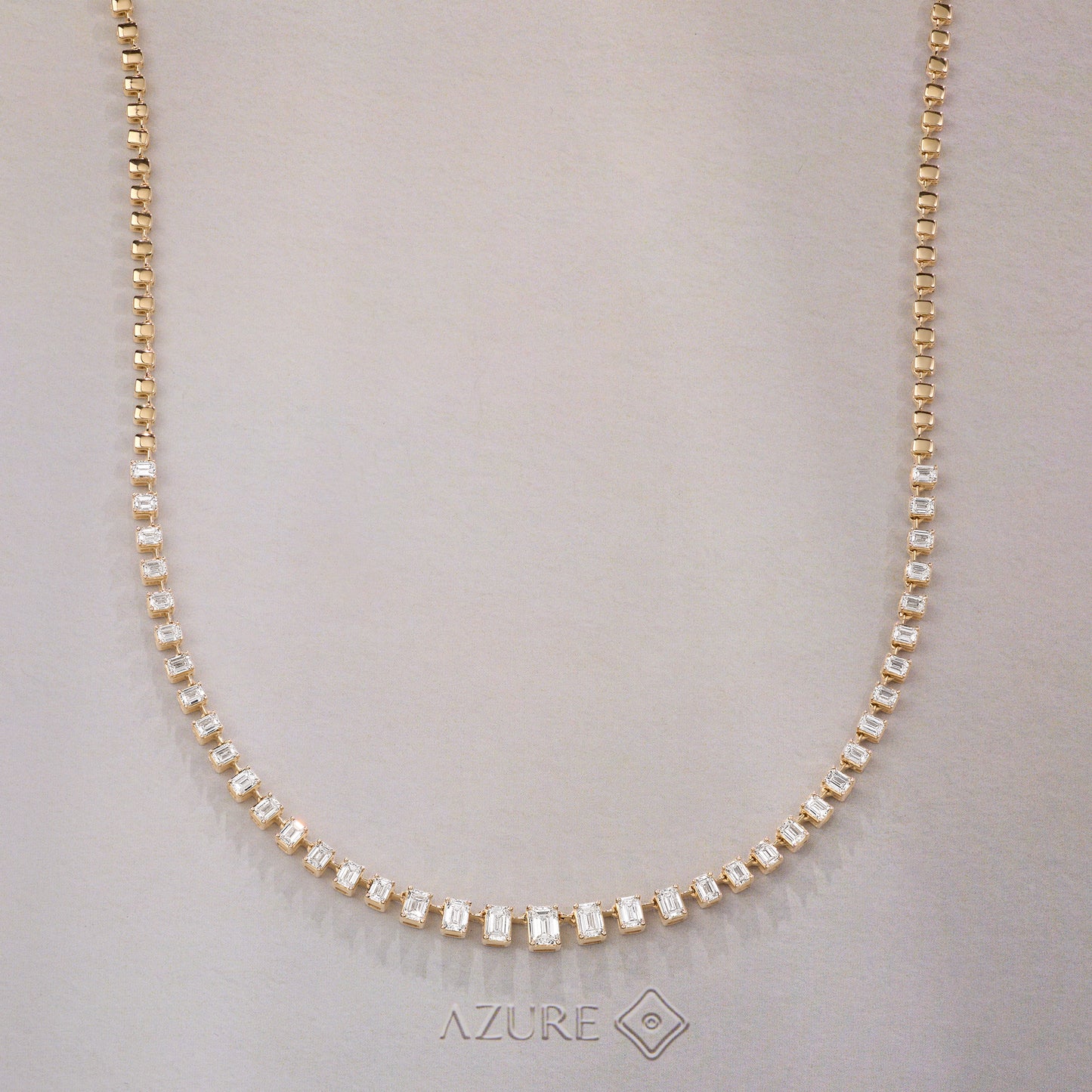 Emerald-Cut Diamond Necklace