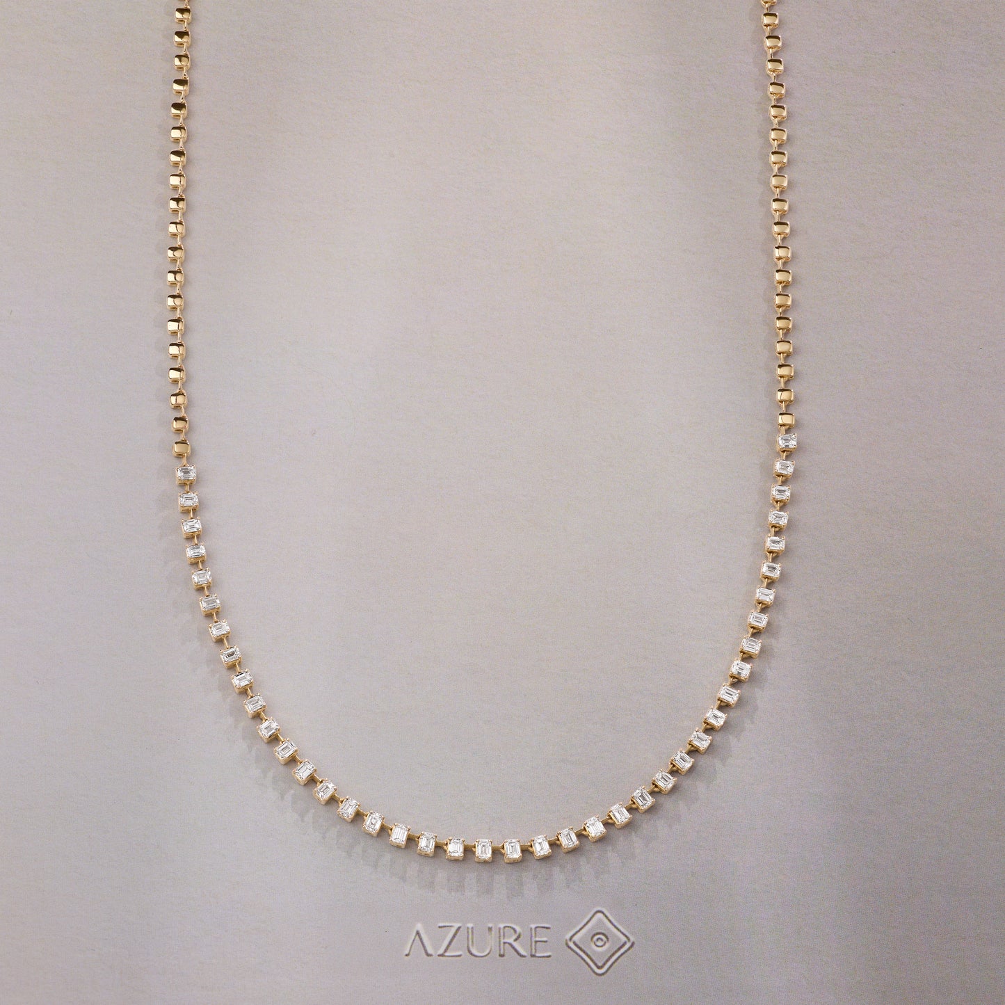 Emerald-Cut Diamond Necklace