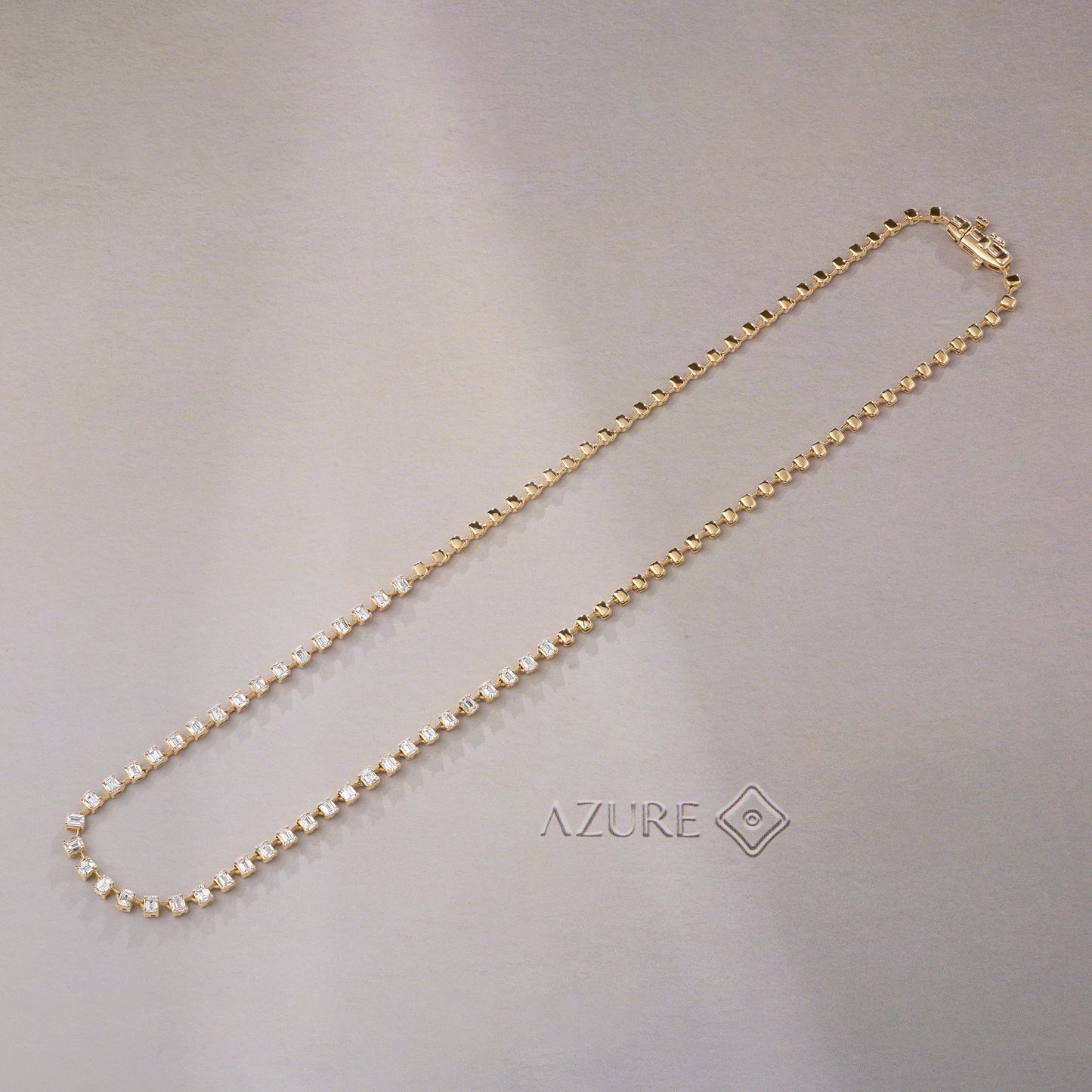 Emerald-Cut Diamond Necklace