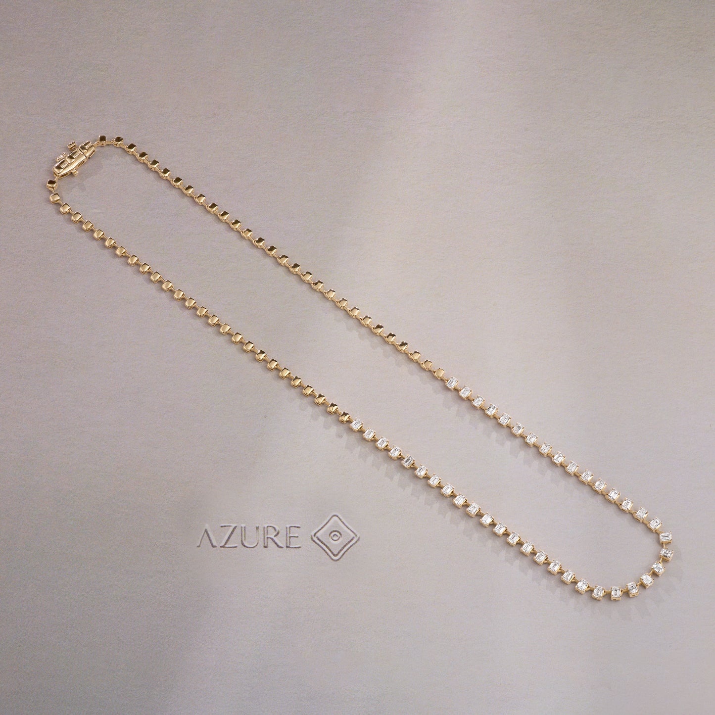 Emerald-Cut Diamond Necklace