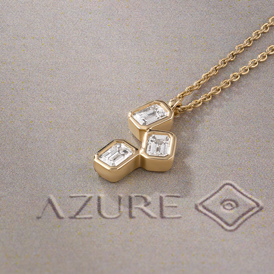 Emerald-cut Diamond Pendant
