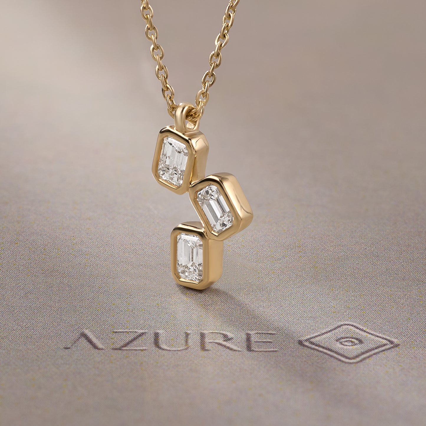 Emerald-cut Diamond Pendant