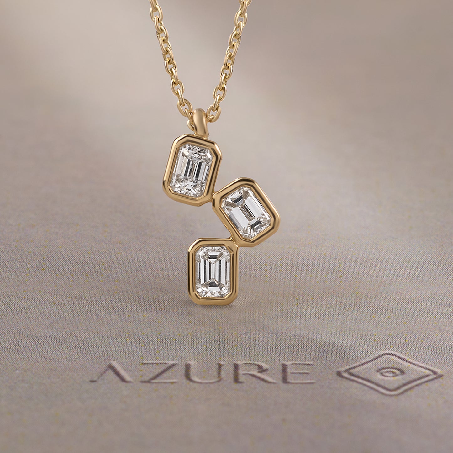 Emerald-cut Diamond Pendant