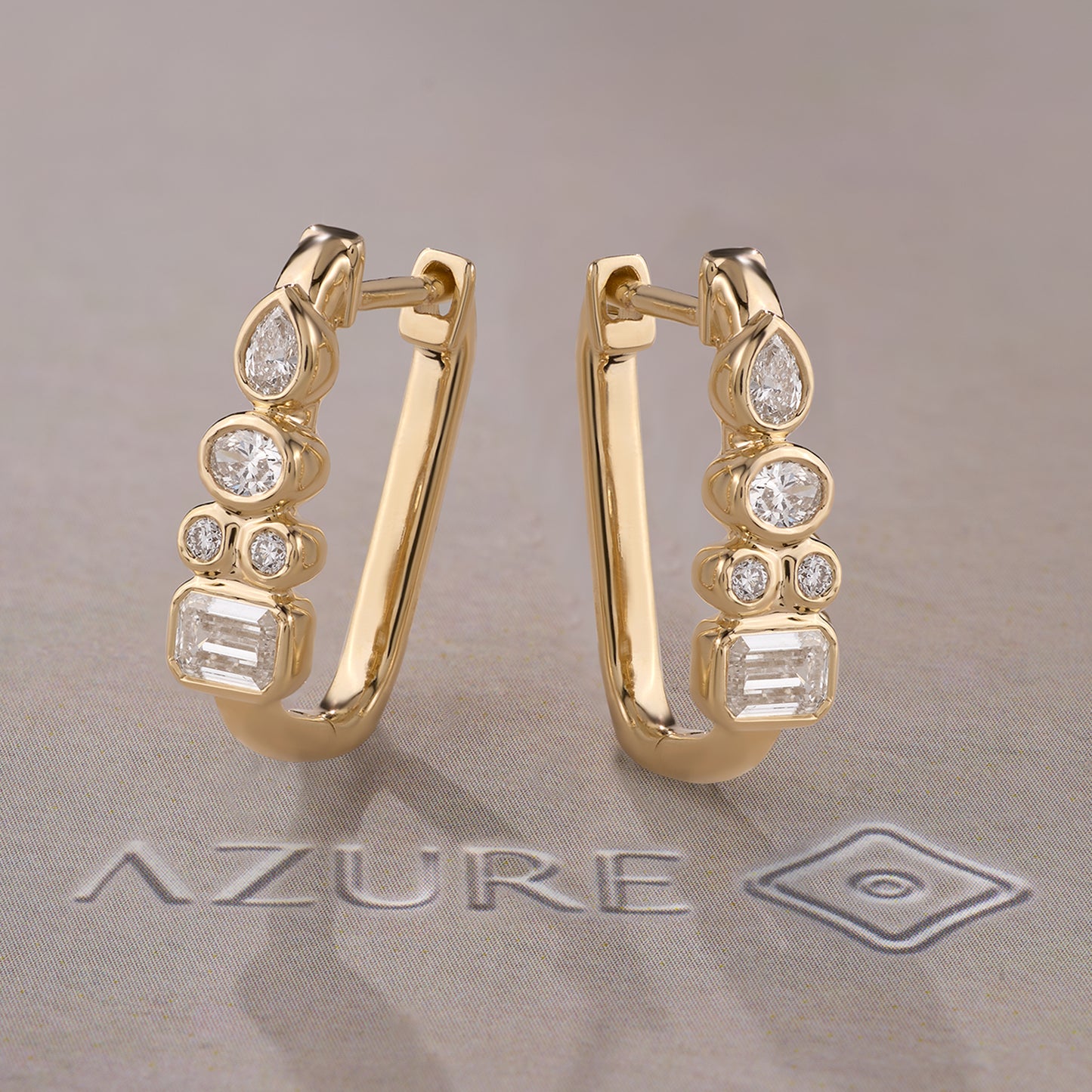 Emerald-Cut, Oval, Pear, And Round Diamond Earrings