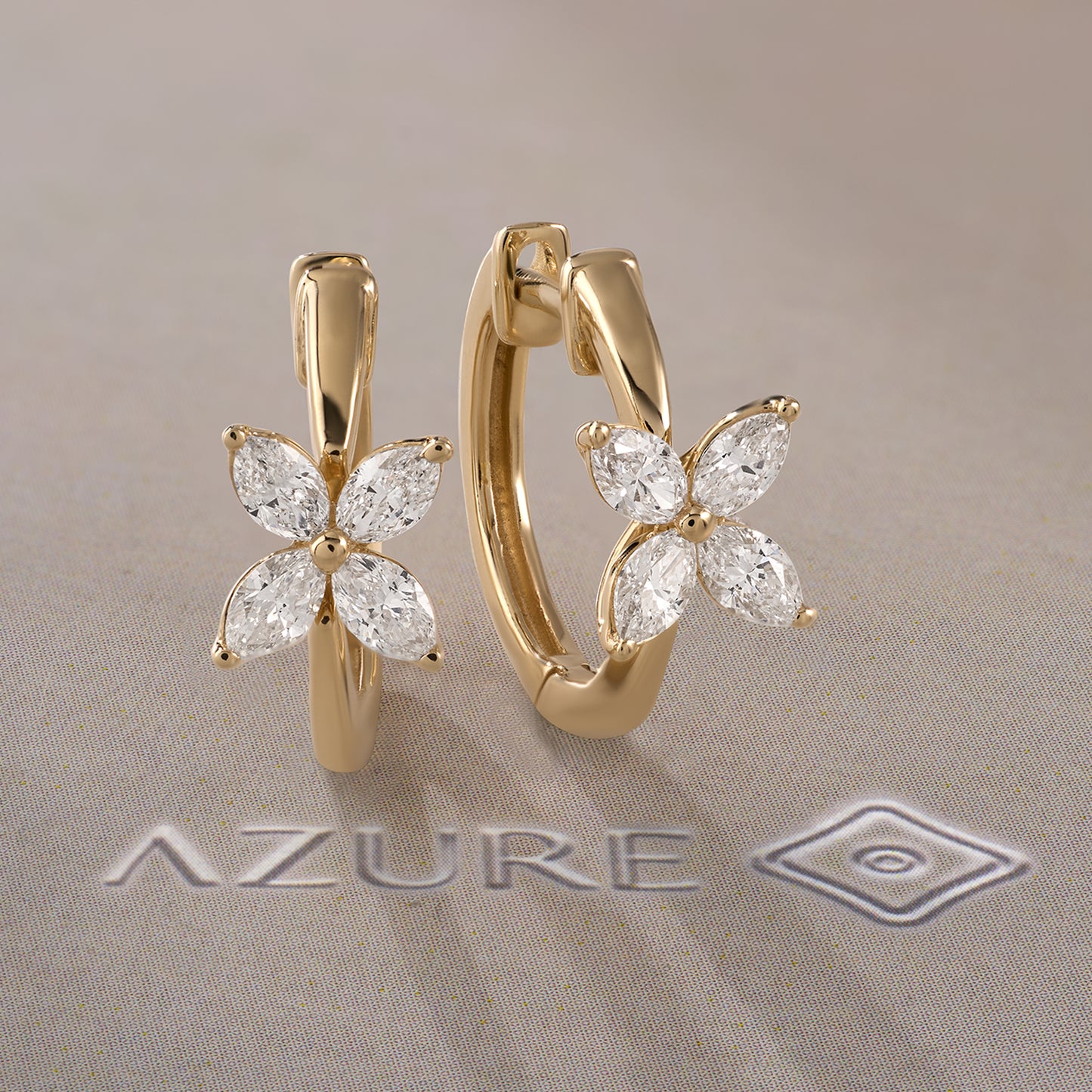 Gold Marquise Earrings
