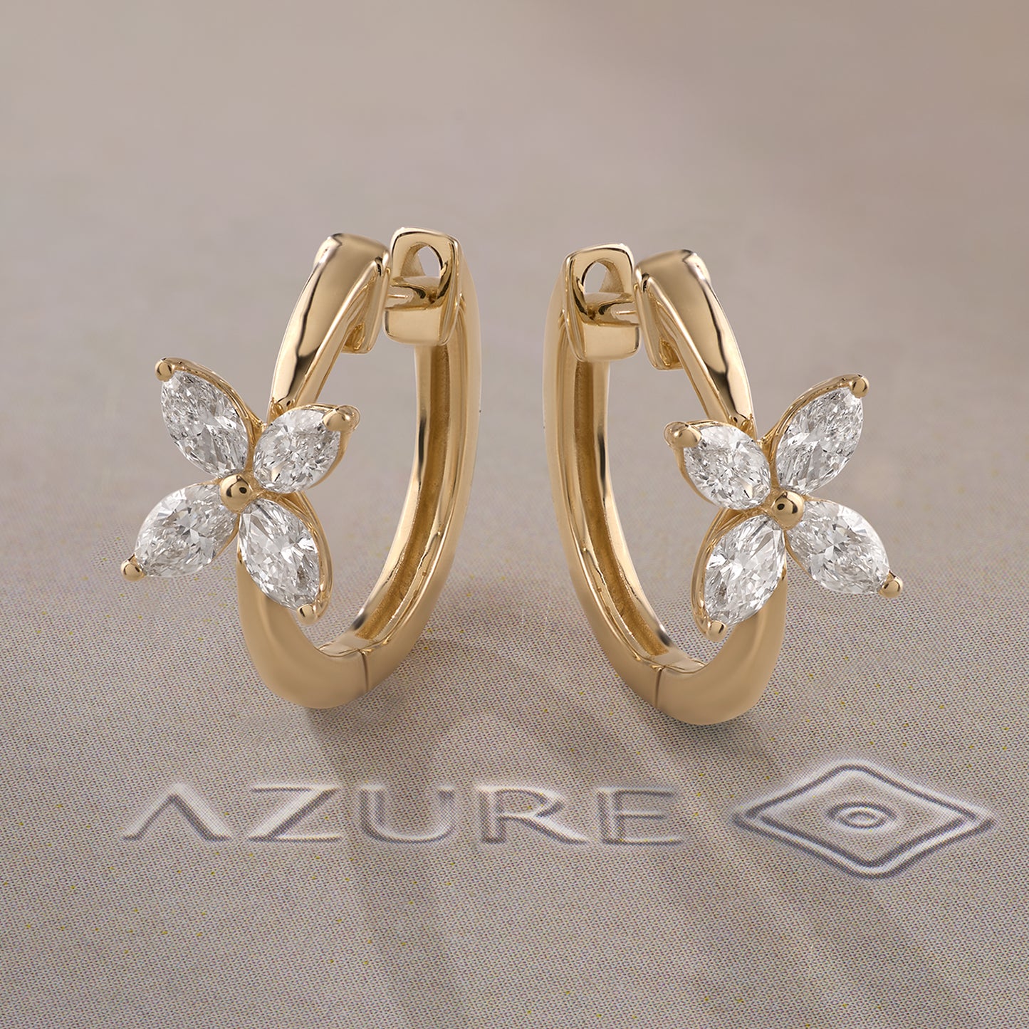 Gold Marquise Earrings