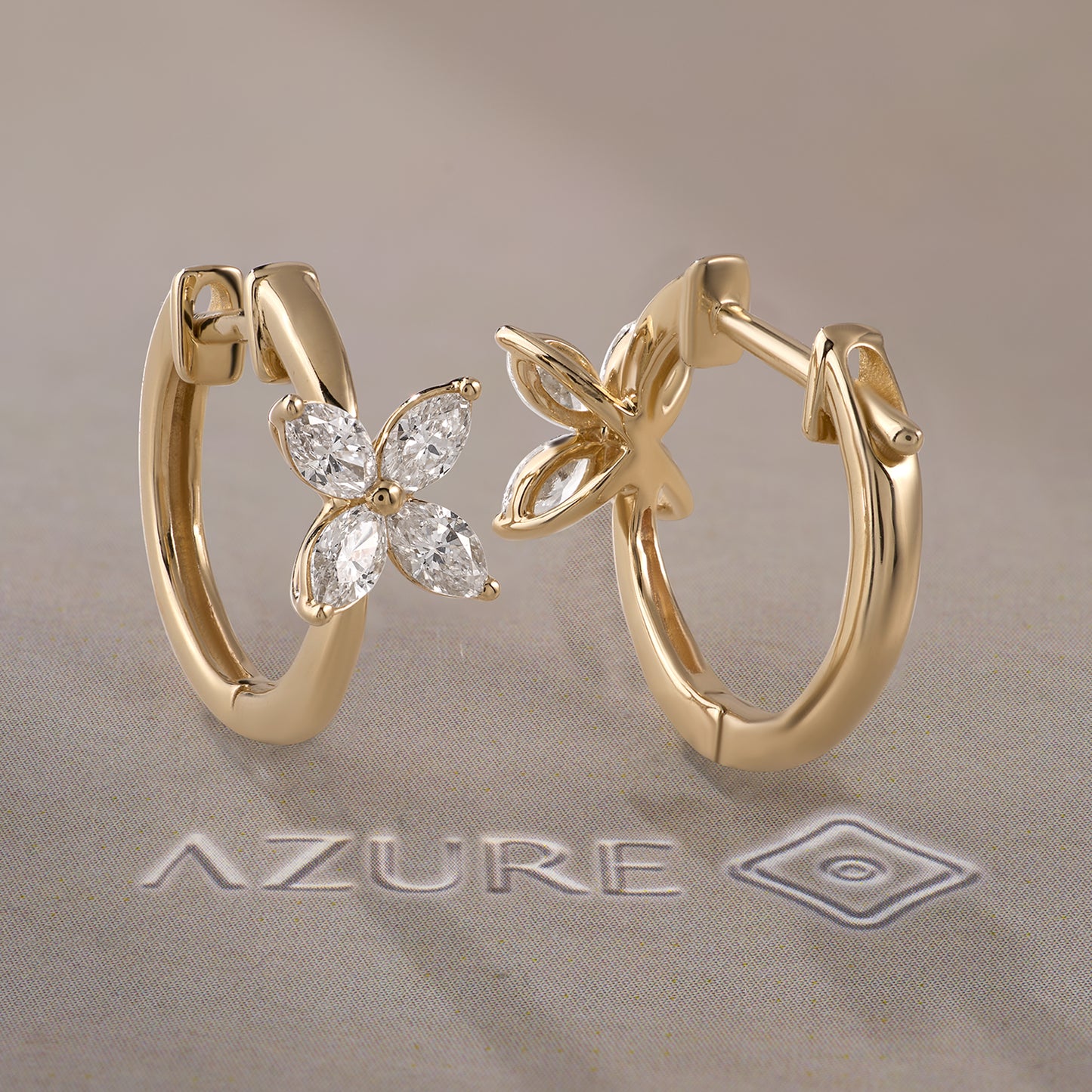 Gold Marquise Earrings