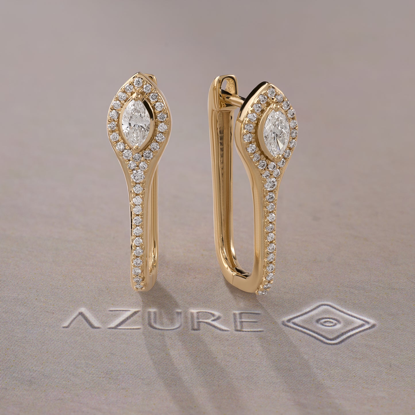 Marquise & Round Diamond Earrings