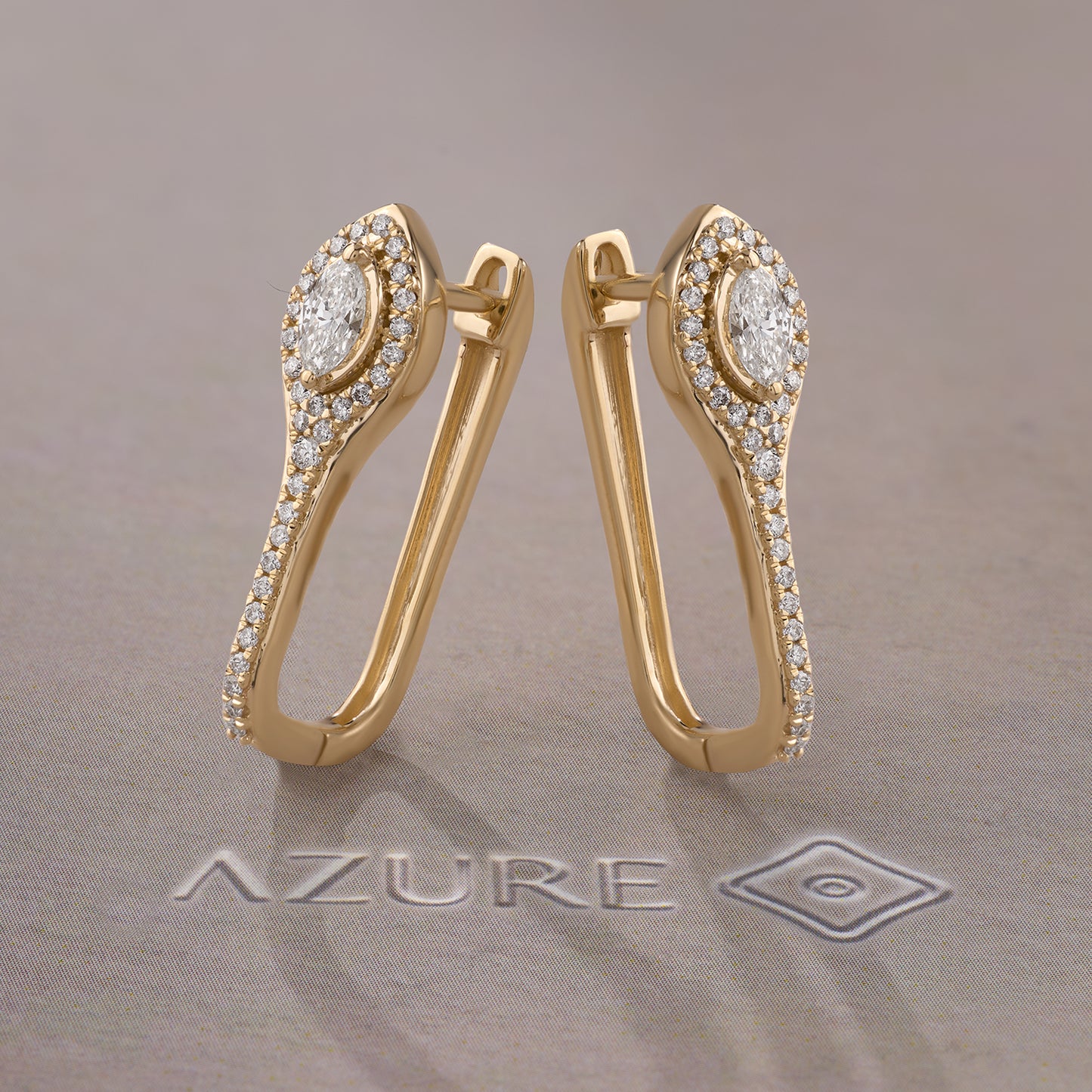 Marquise & Round Diamond Earrings
