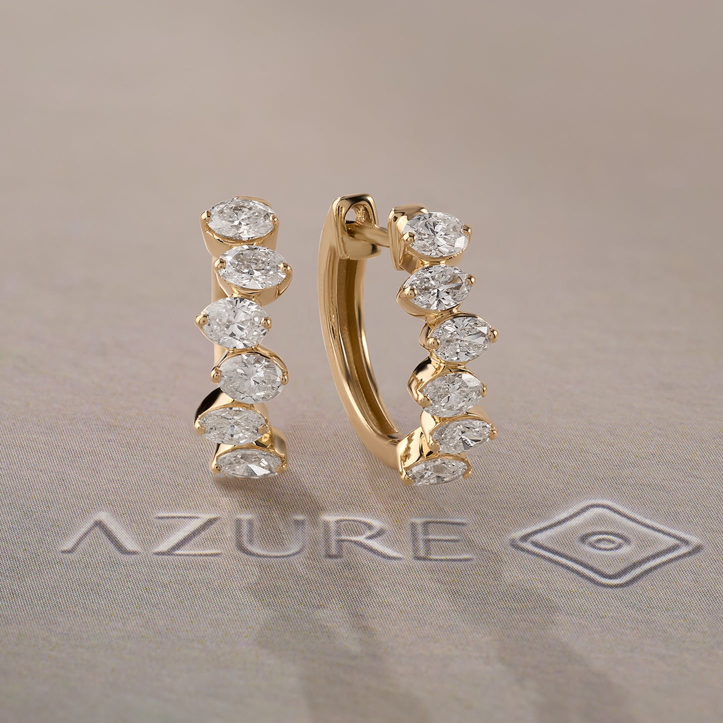 Oval Diamond Earrings