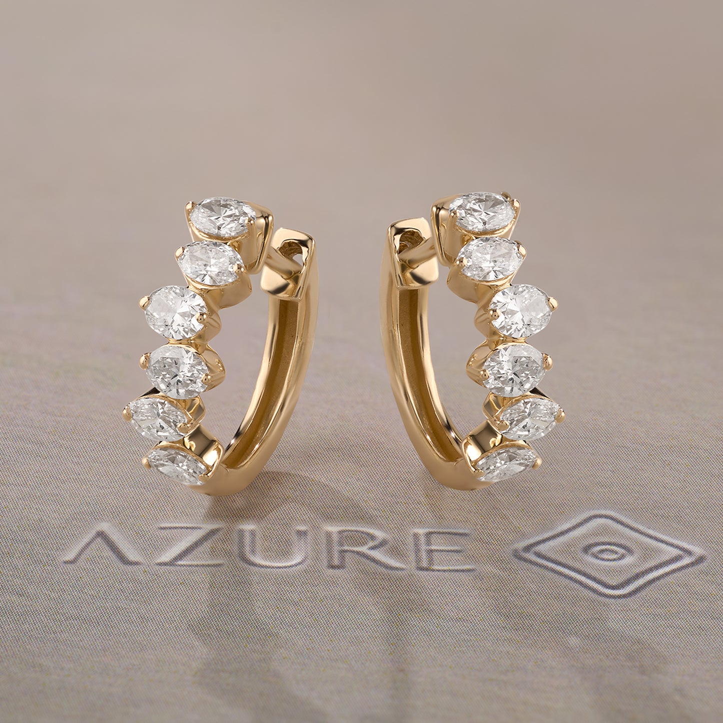 Oval Diamond Earrings