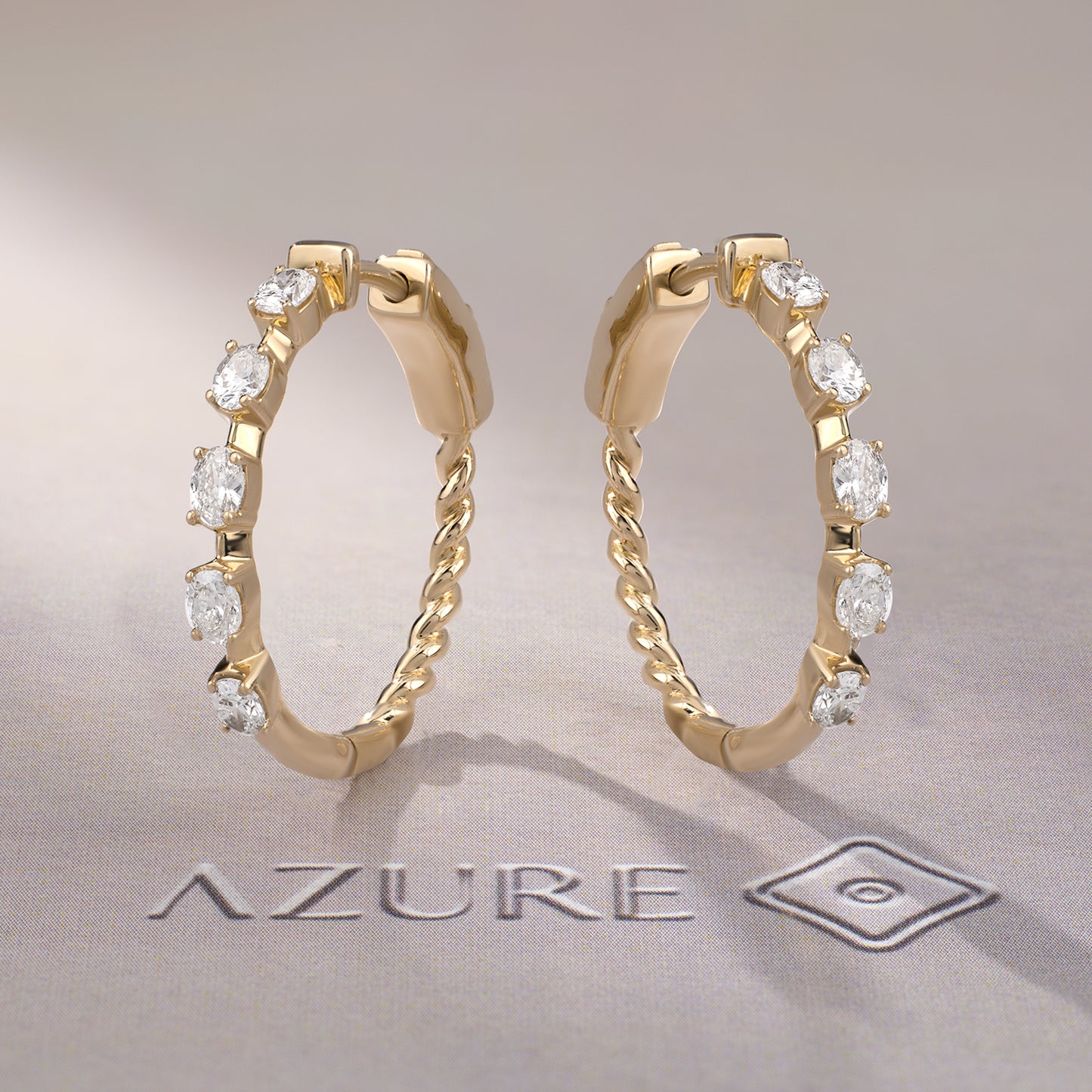 Oval Diamond Earrings