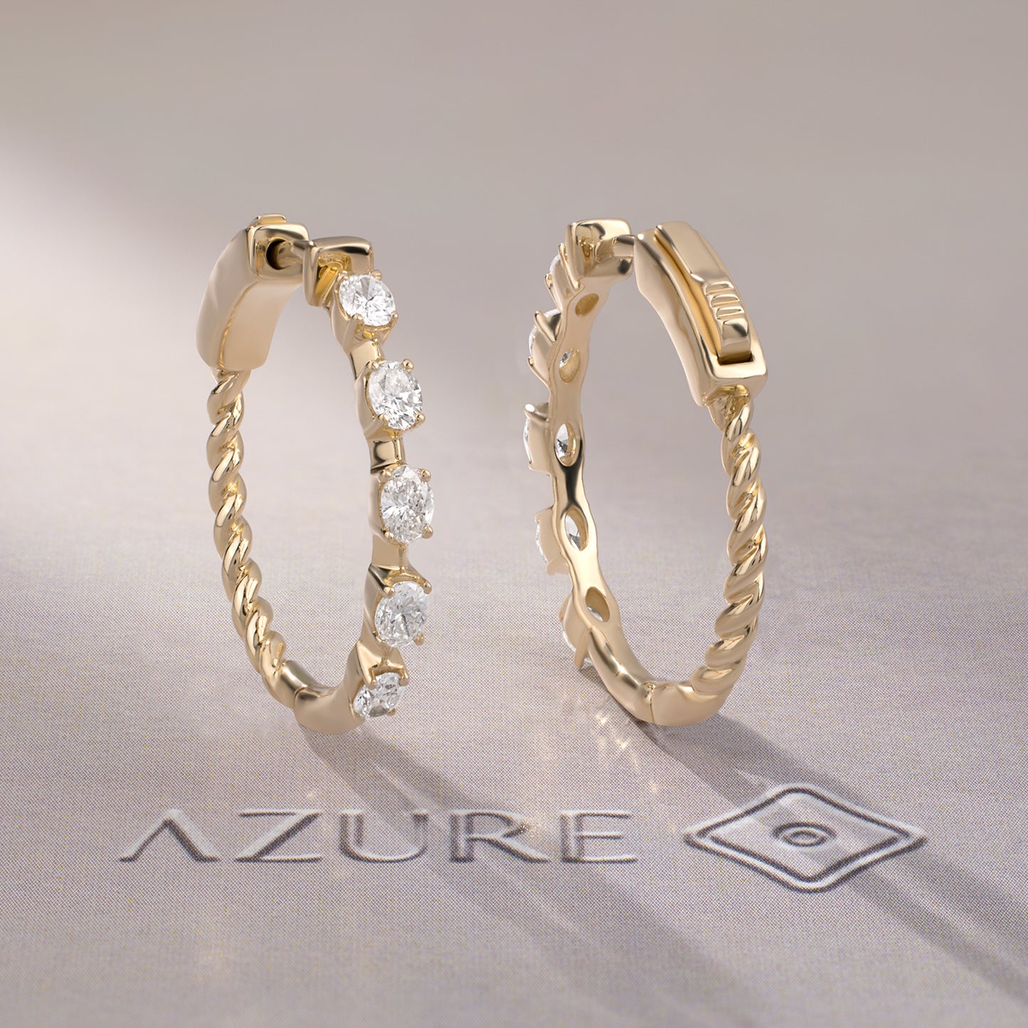 Oval Diamond Earrings