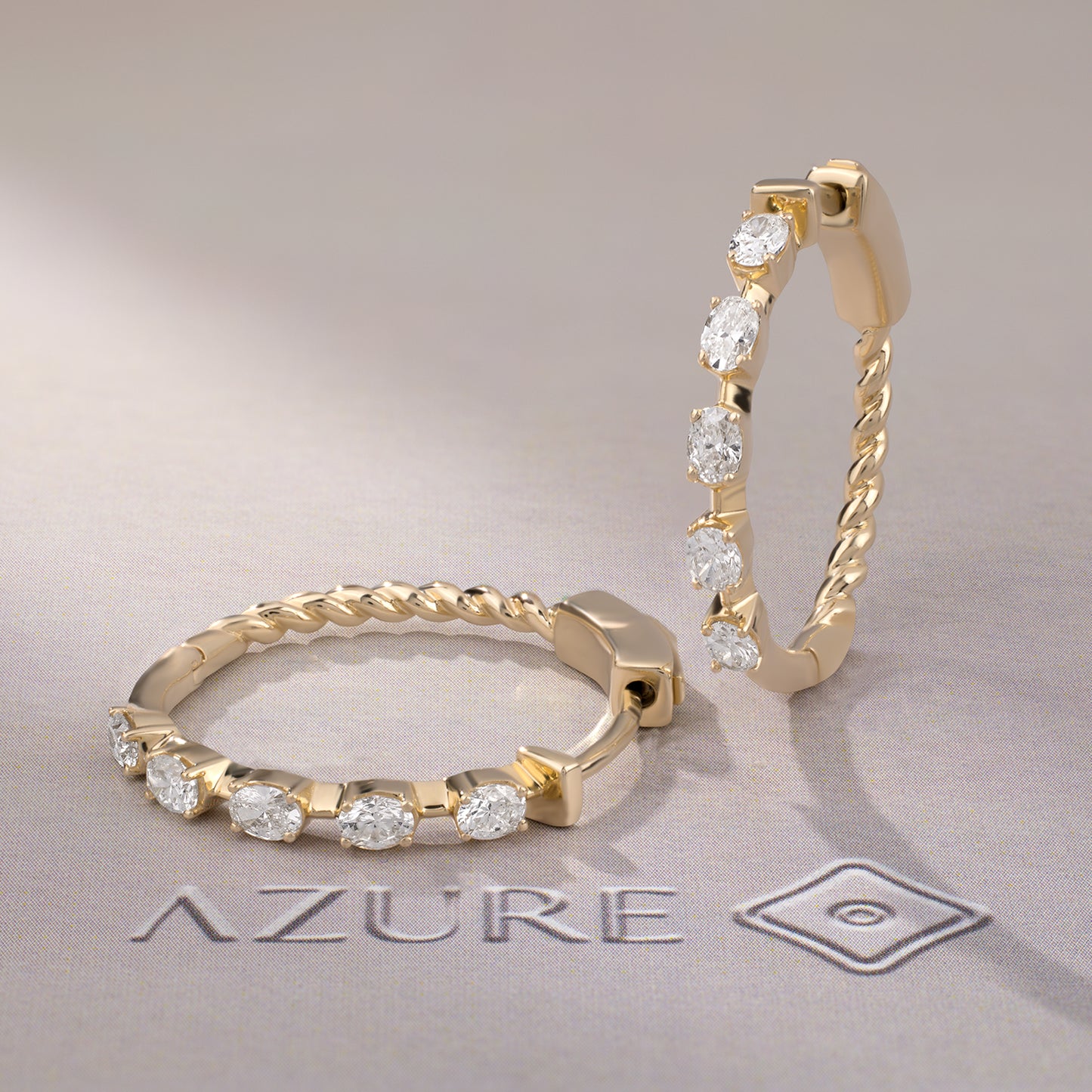 Oval Diamond Earrings