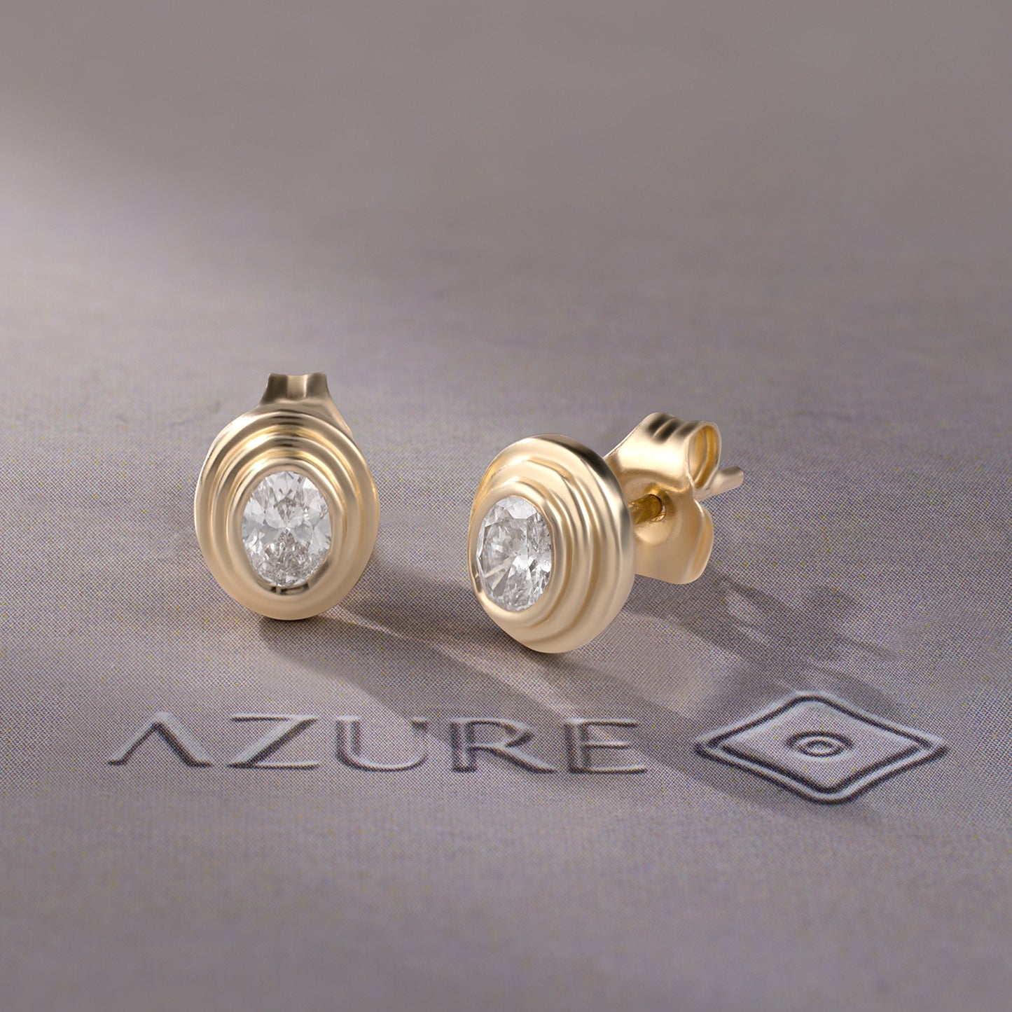 Oval Diamond Earrings