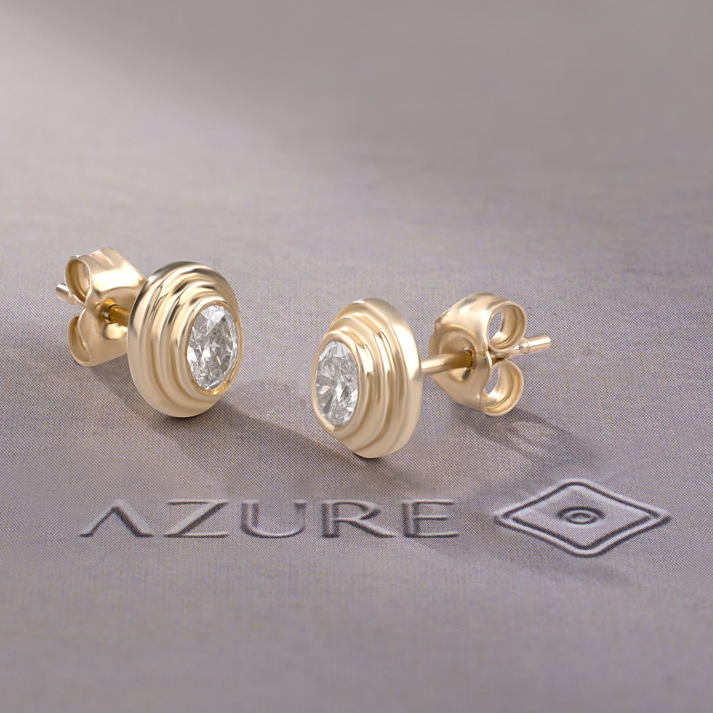 Oval Diamond Earrings