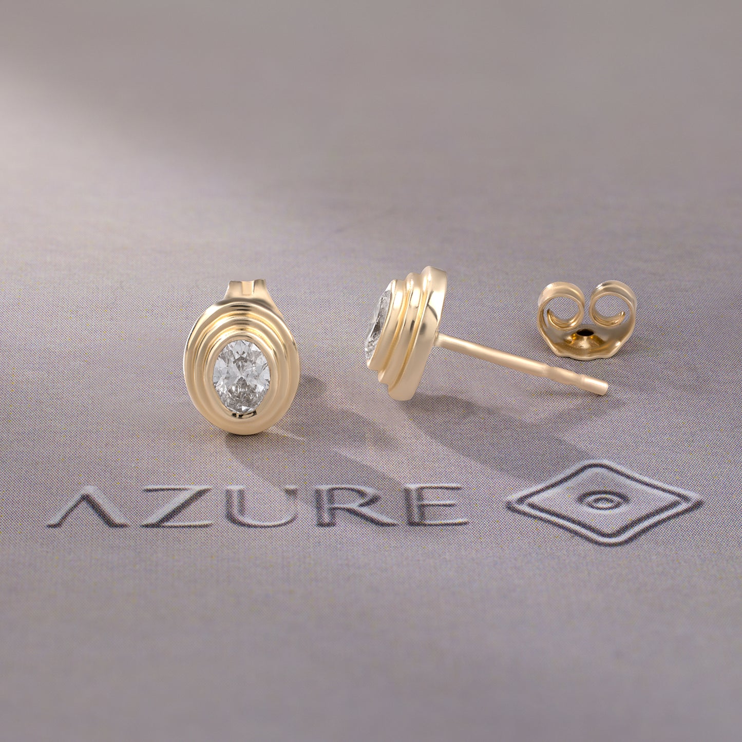 Oval Diamond Earrings