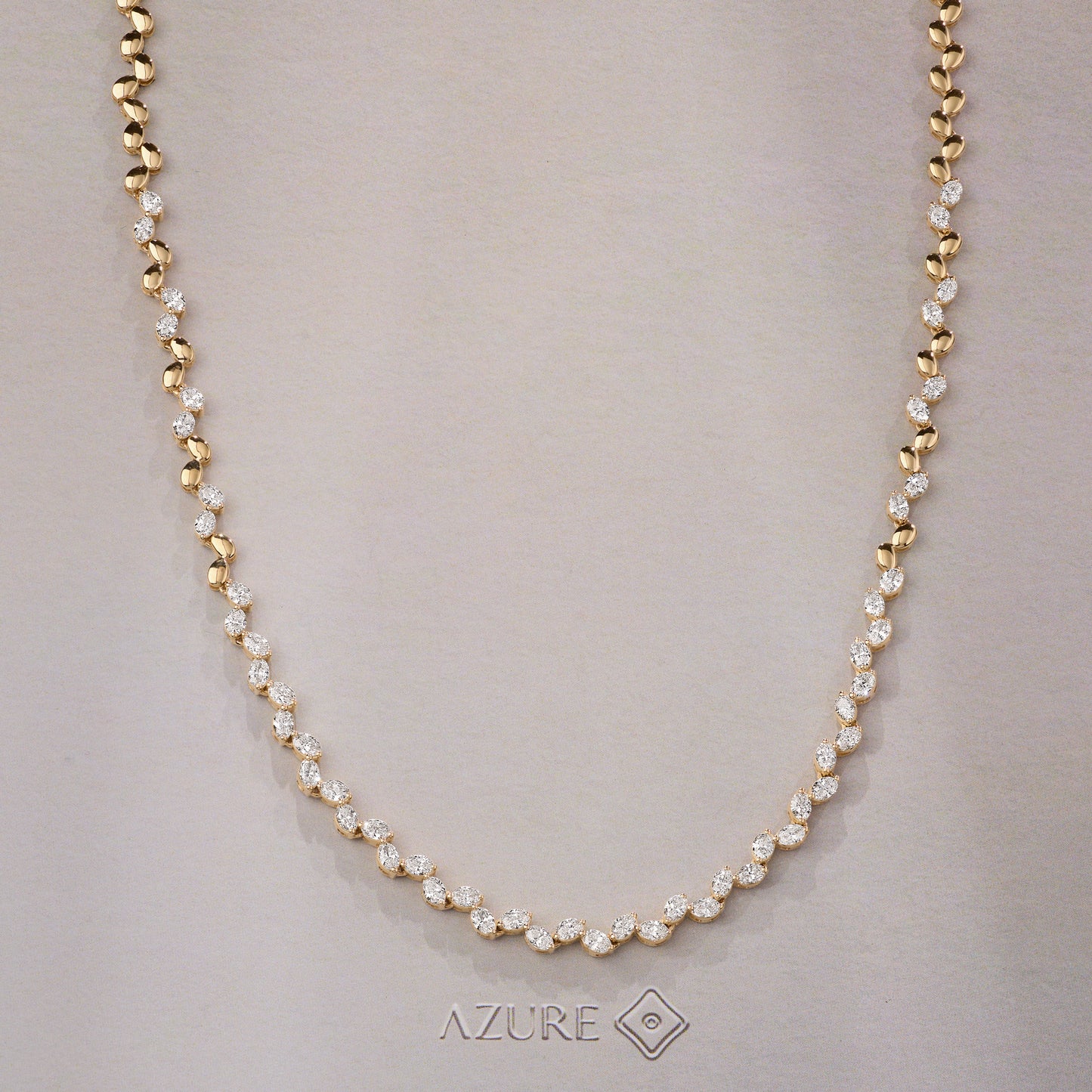 Oval Diamond Necklace