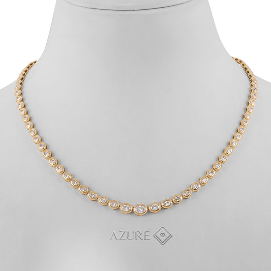 Oval Diamond Necklace