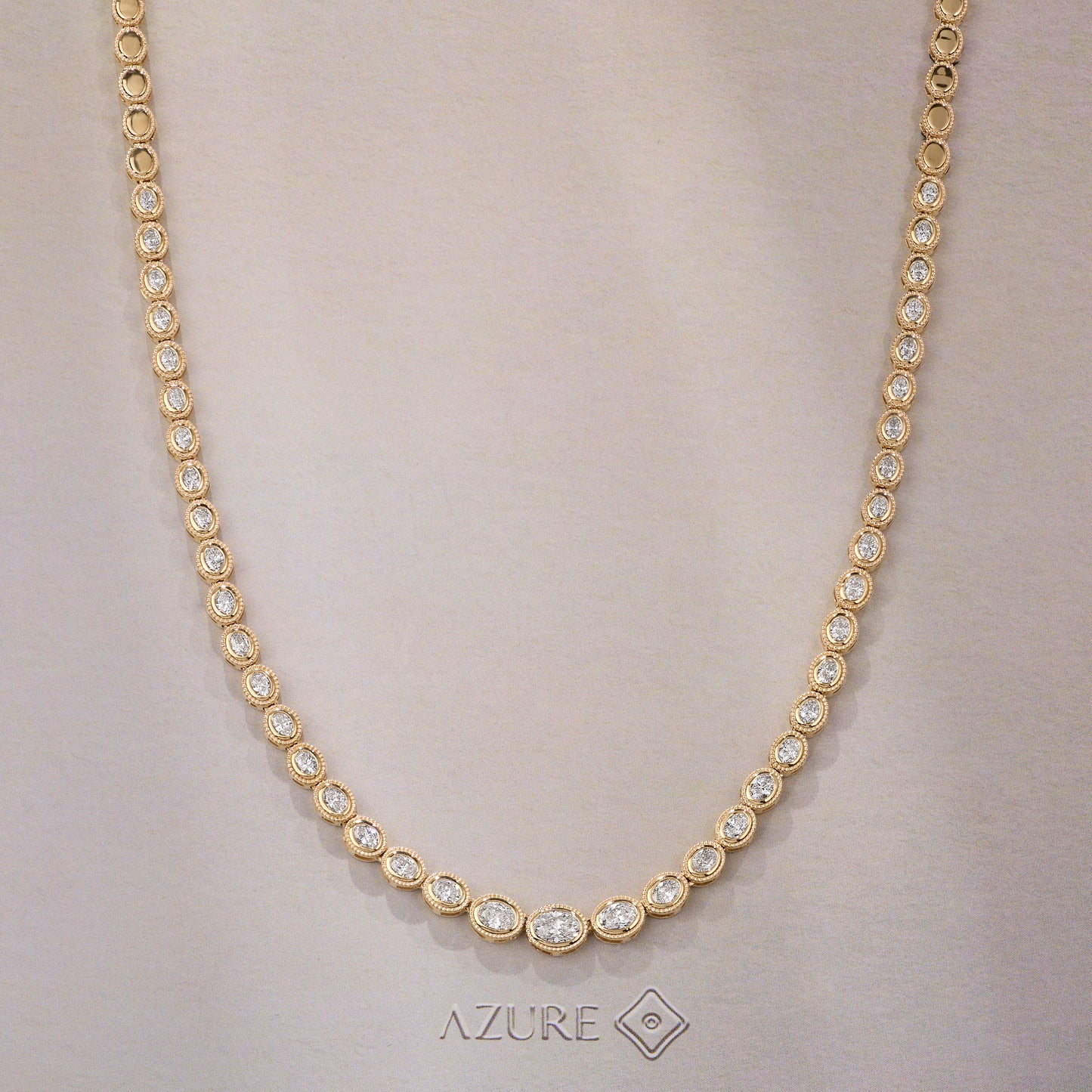 Oval Diamond Necklace