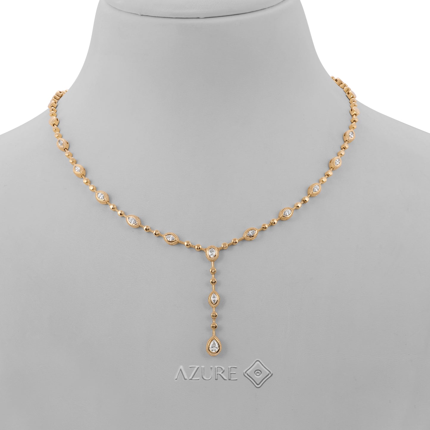 Pear, Marquise & Oval Diamond Necklace