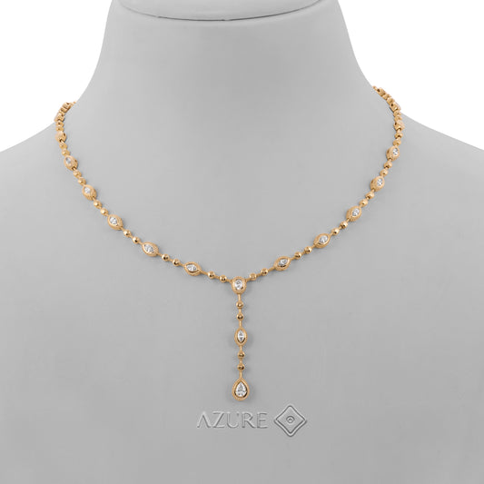 Pear, Marquise & Oval Diamond Necklace