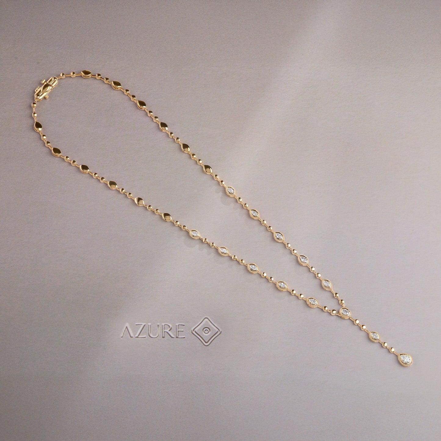 Pear, Marquise & Oval Diamond Necklace