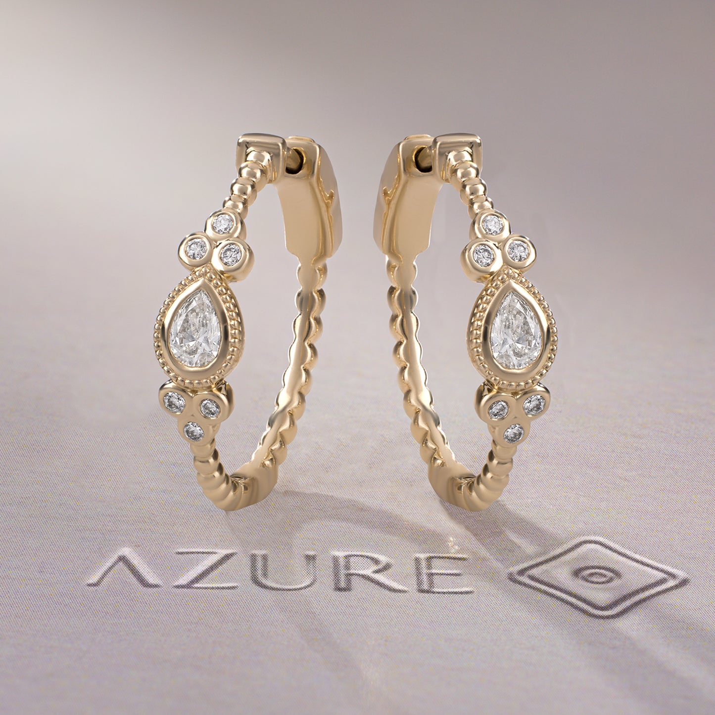 Pear & Round Diamond Earrings