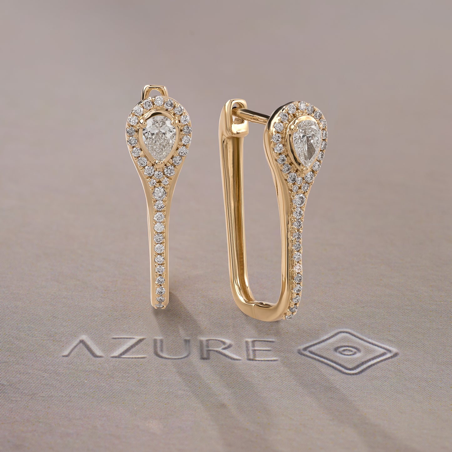 Pear & Round Diamond Earrings