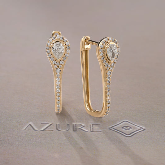Pear & Round Diamond Earrings
